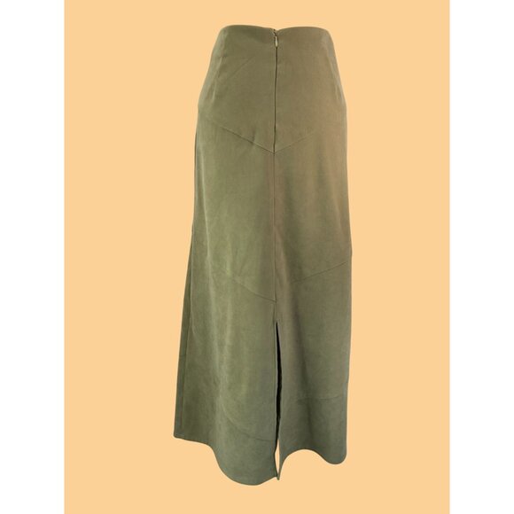 Susan Bristol Womens Size 8 Khaki A-Line Skirt Polyester/Spandex - Picture 2 of 9